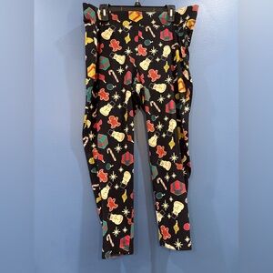 Torrid Full Length Christmas Leggings with Snowmen, candycanes, gingerbread, etc